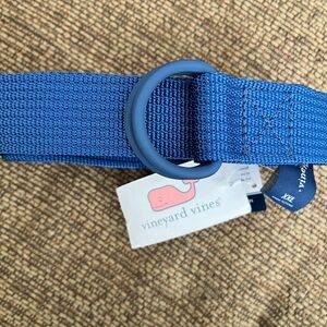 Vineyard Vines Bright Blue Woven Web Belt with D-Rings